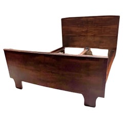 1950s Italian Exotic Wood Queen Bed Style Osvaldo Borsani
