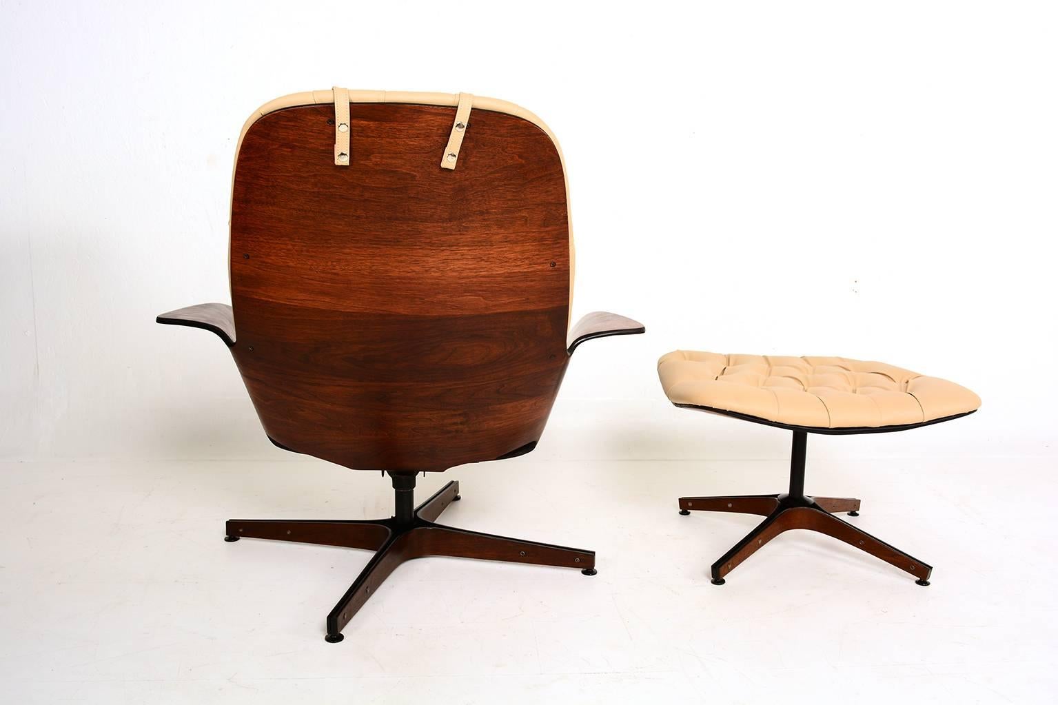 American Plycraft Mr Chair and Ottoman by George Mulhauser