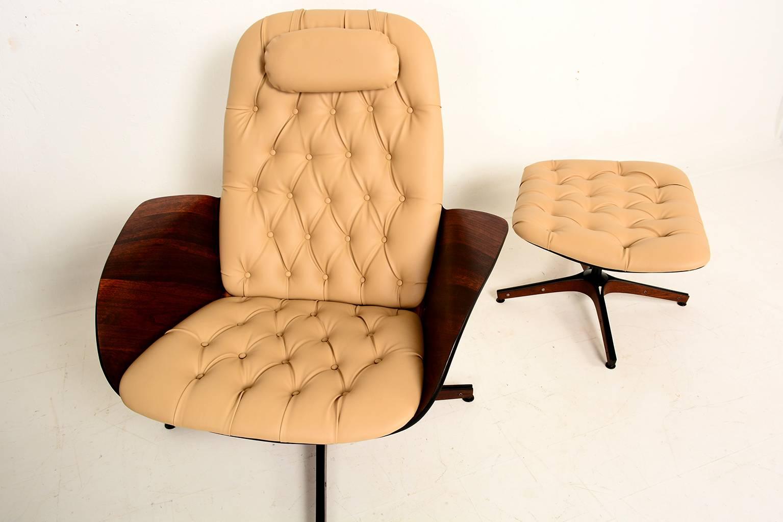 Mid-20th Century Plycraft Mr Chair and Ottoman by George Mulhauser