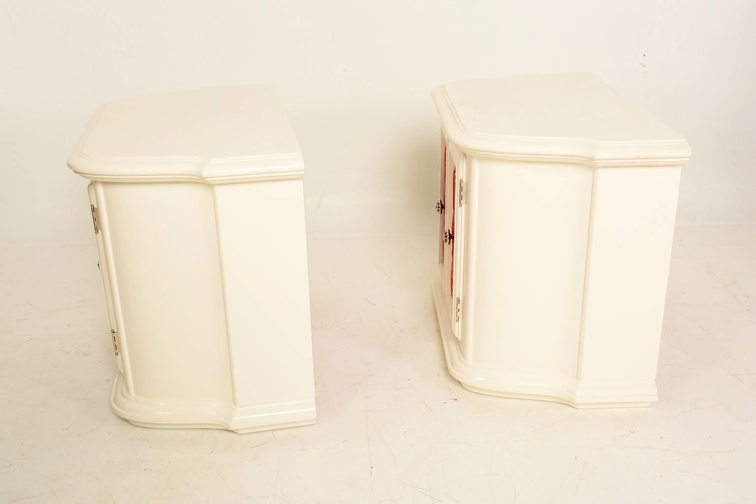 American Pair of Hollywood Regency Nightstands