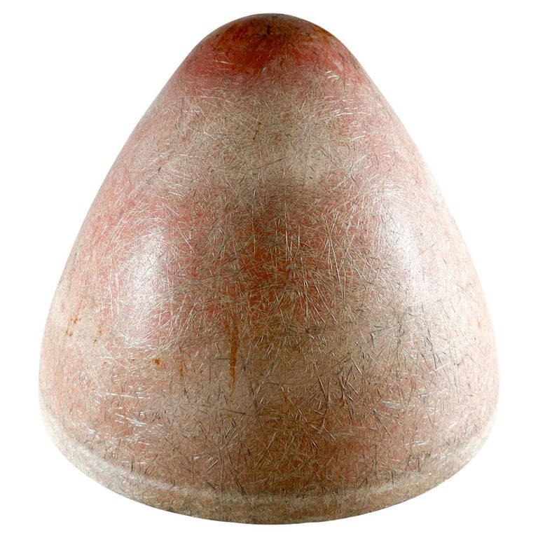 1950s Modern Kimball Fiberglass Bullet Cone Planter Distressed For Sale