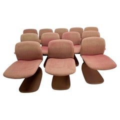 1970s Twelve Italian Dining Chairs Style Joe Colombo Milano