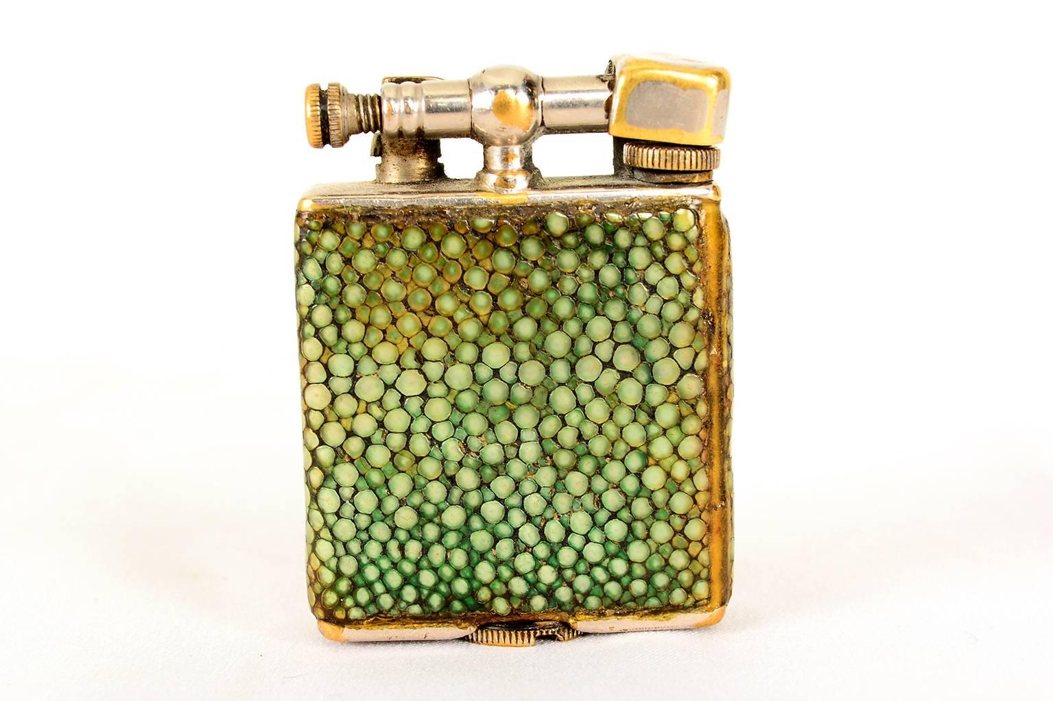 British Parker Bacon 'The Efficient Lighter' after Dunhill Shagreen