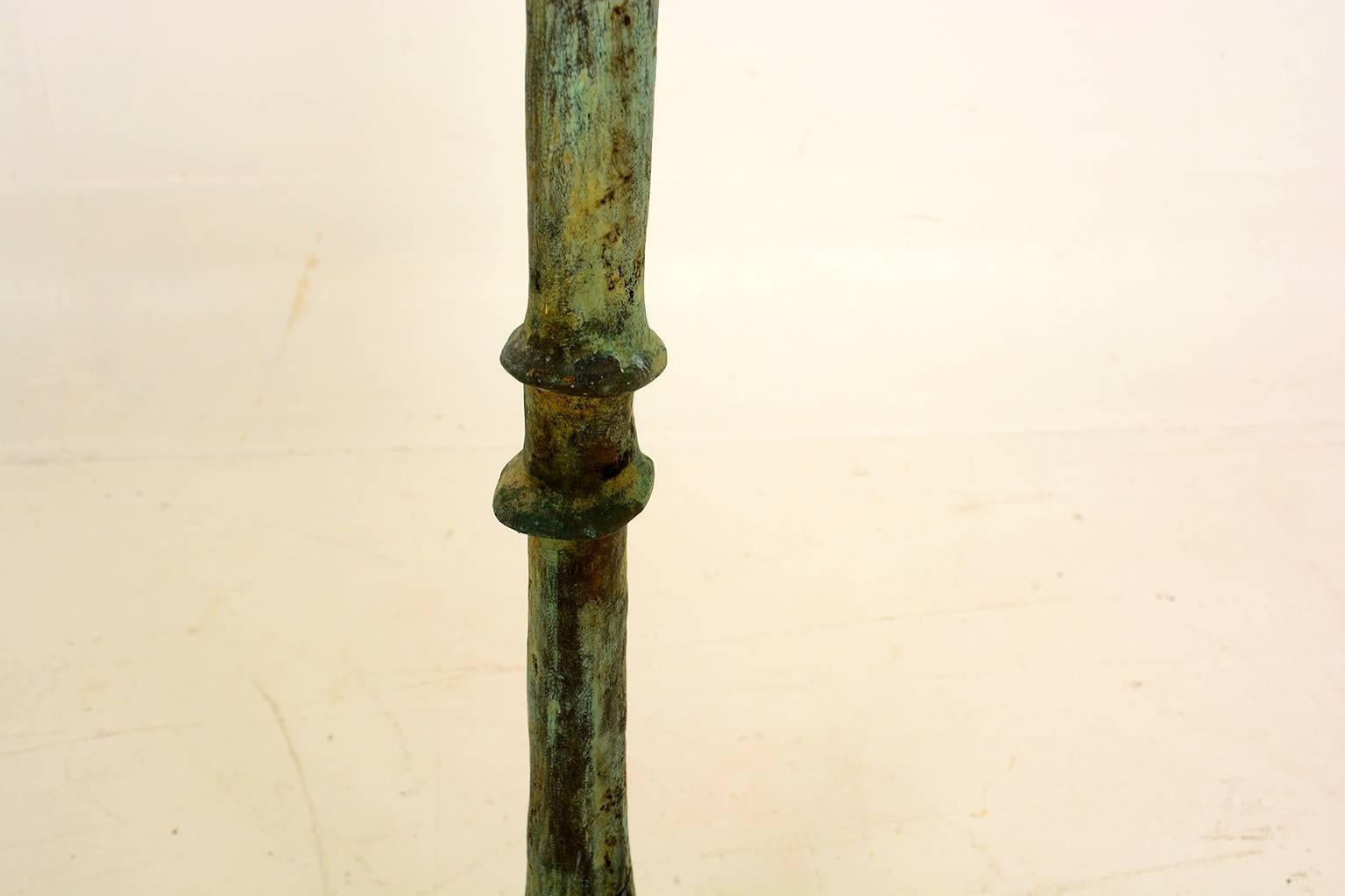 Sculptural Floor Lamp, Cast Bronze, Tette De Femme After Giacometti 1