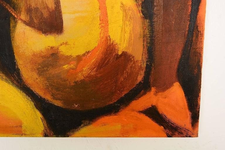 Abstract Oil in Canvas, Pregnancy, Signed at 1stDibs