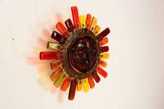 Feders Handblown Glass Sun Wall Sconce