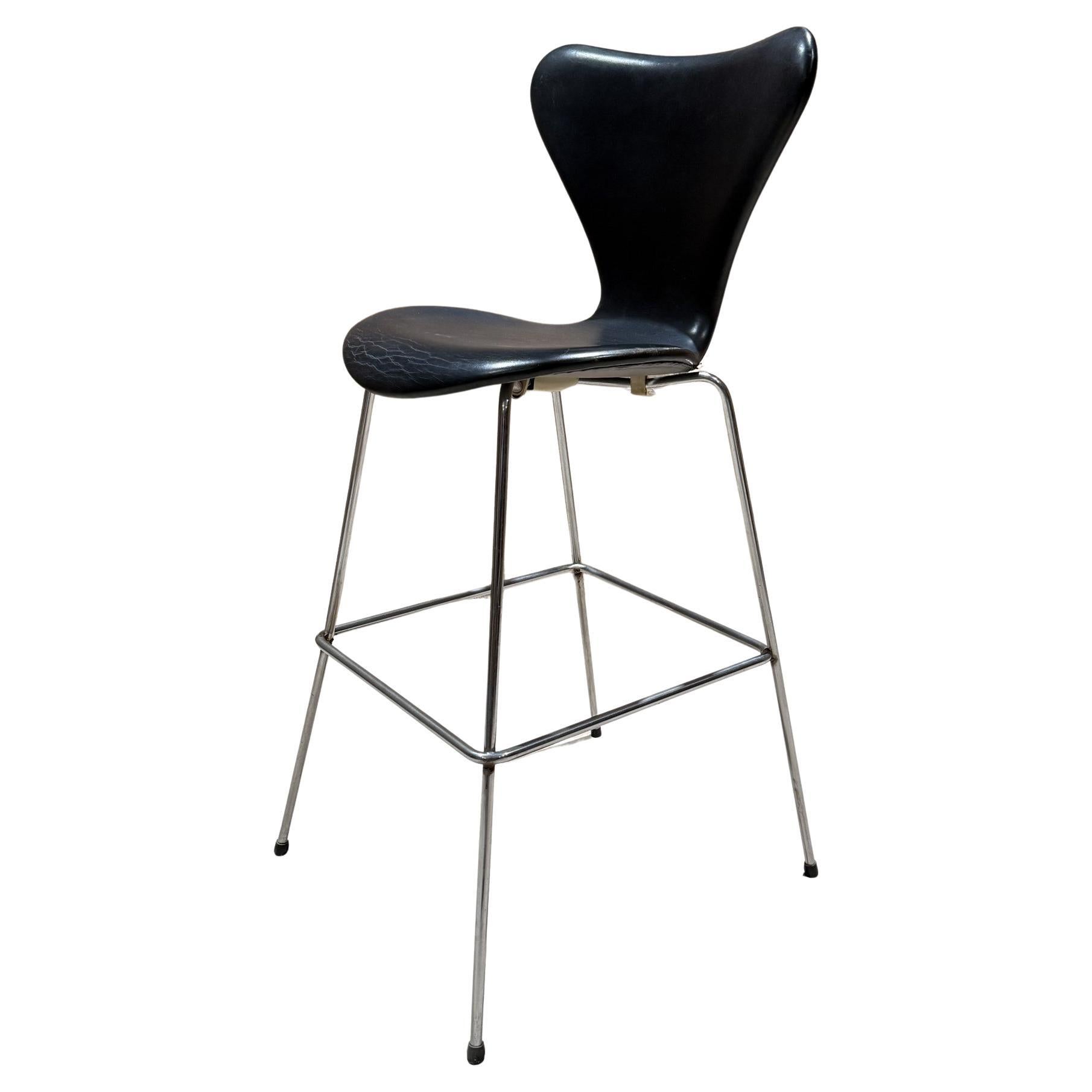 1955 Serie 7 Taburete de bar Silla Diseñador Arne Jacobsen Fritz Hansen en venta