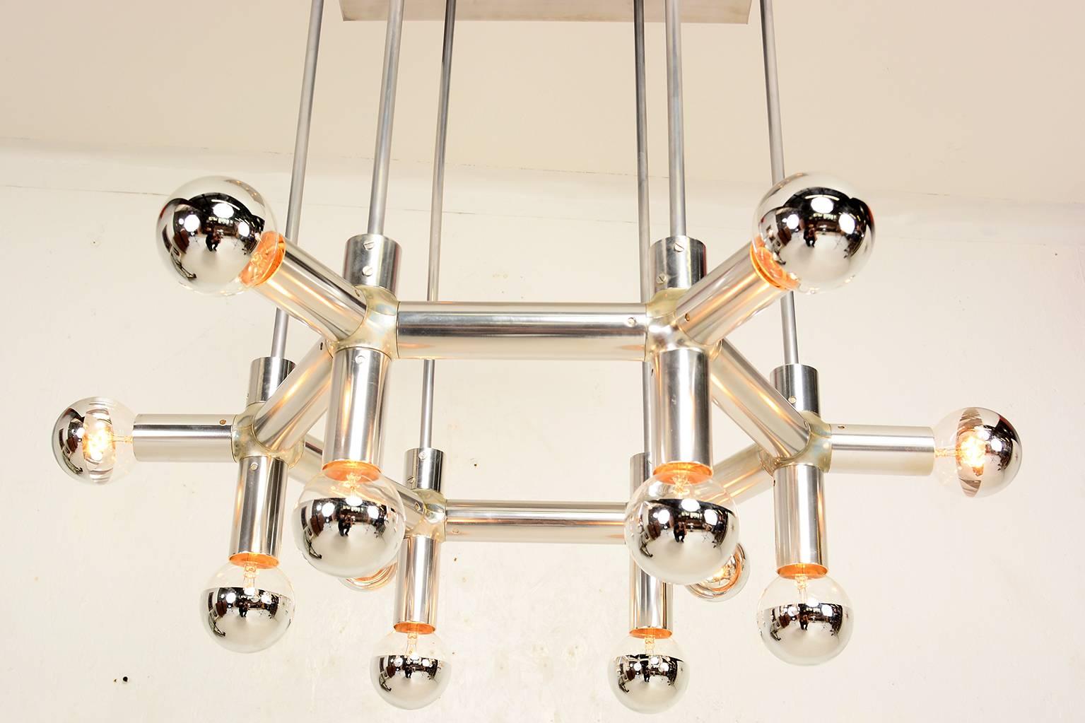 Swiss Robert Haussmann Atomic Chandelier