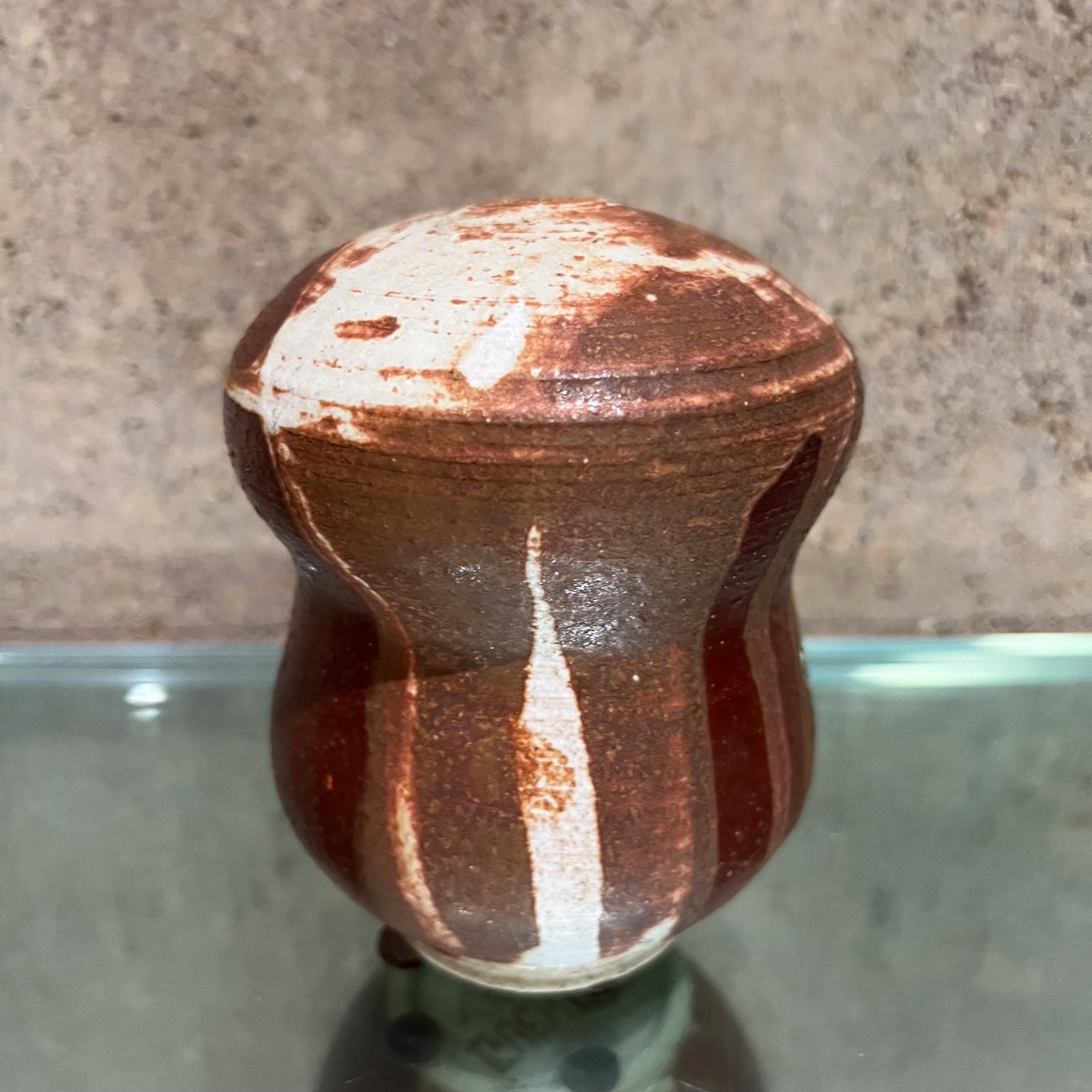 1977 Guenther Art Pottery Bud Vase Glazed Weed Pot Signed 4