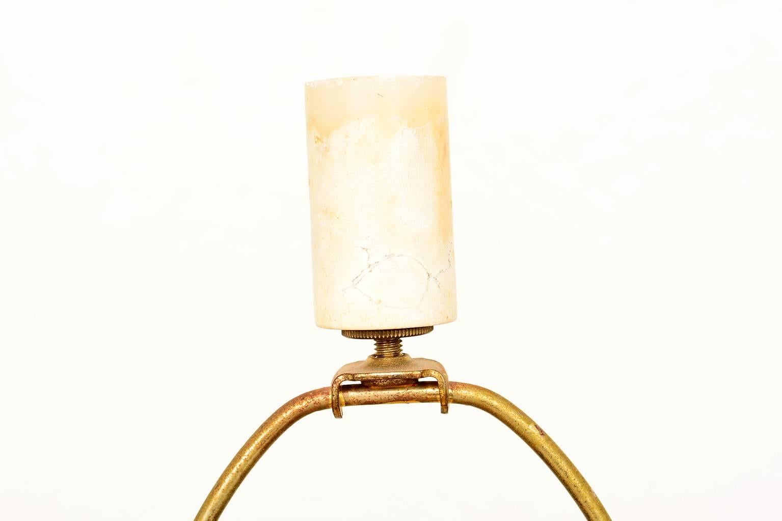 Mid-20th Century Hollywood Regency Alabaster Table Lamp