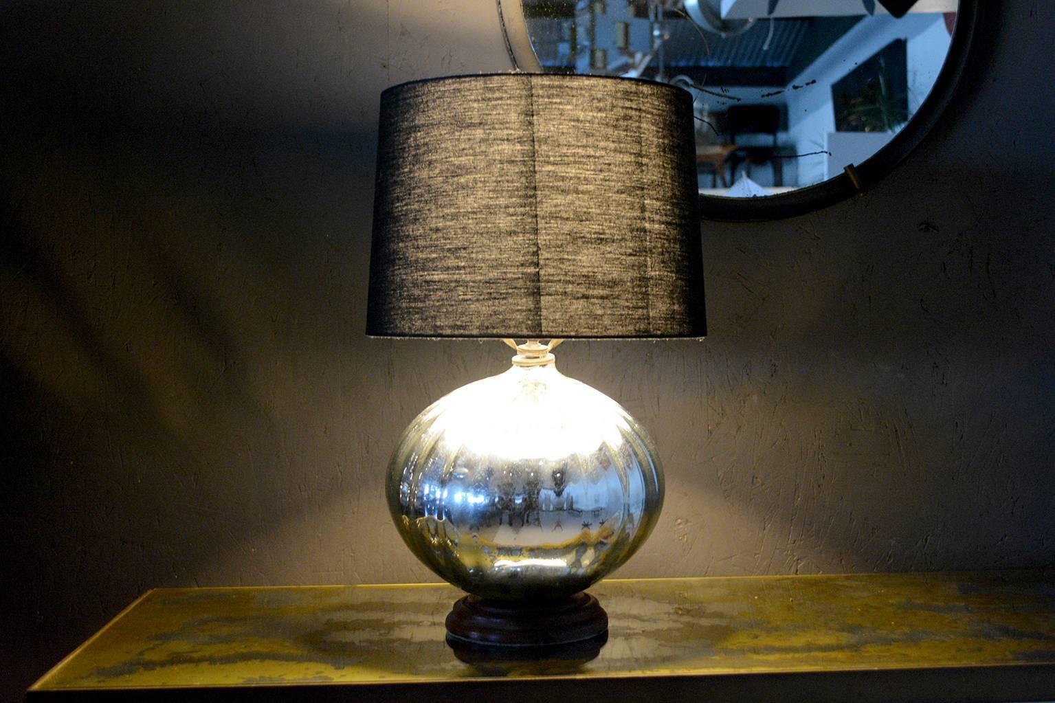 Blown Glass Mexican Modernist Mercury Table Lamp