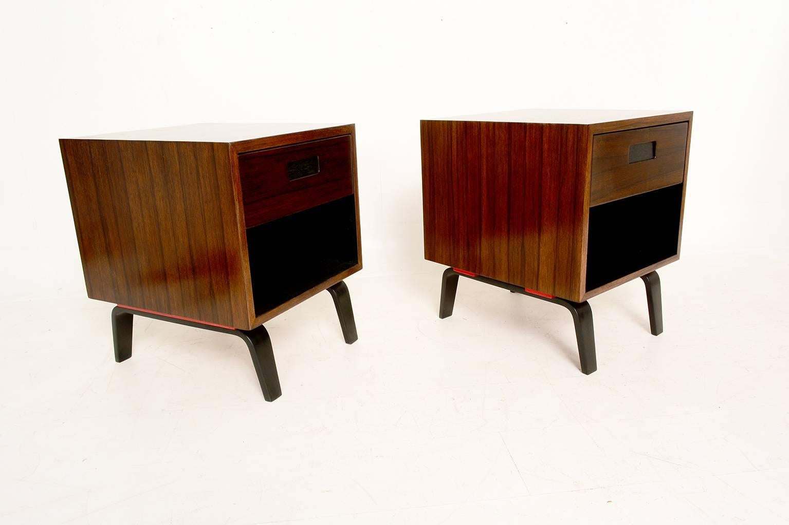 Lacquered Mid-Century Modern Nightstands by Clifford Pascoe