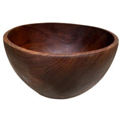 1960s Vintage Sculptural Teakwood Bowl