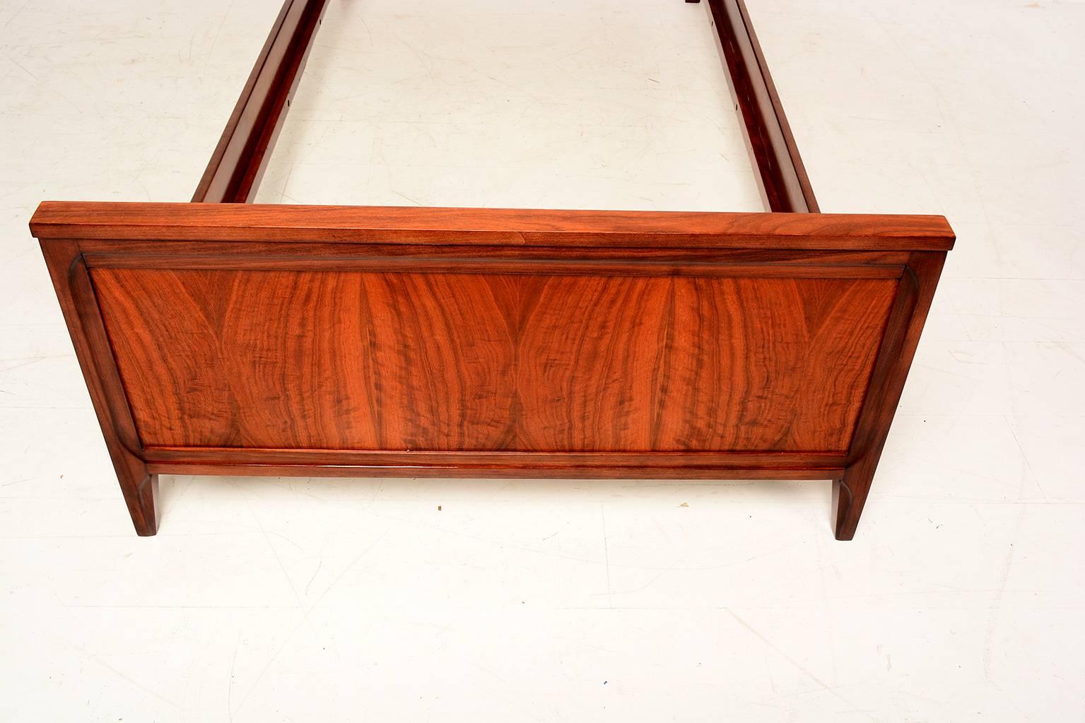 Mid-20th Century Mid-Century Modern Walnut Single Bed