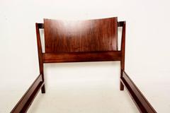 Mid-Century Modern Walnut Single Bed