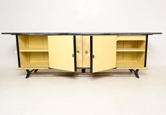 Mexican Modernist Long Credenza  with Pepe Mendoza Hardware