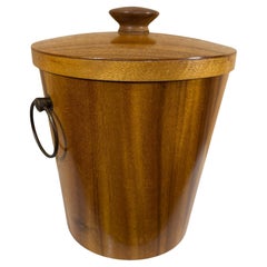 Mid-Century Modern KMC Barware Teak Wood Ice Bucket Japan