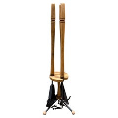 1960 Arthur Umanoff Set di utensili per caminetto in legno d'acero