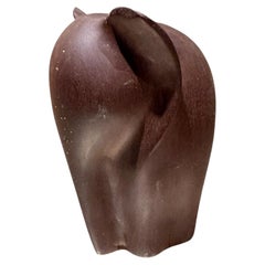Scultura modernista di un elefantino, in legno, autore sconosciuto, anni ’70
