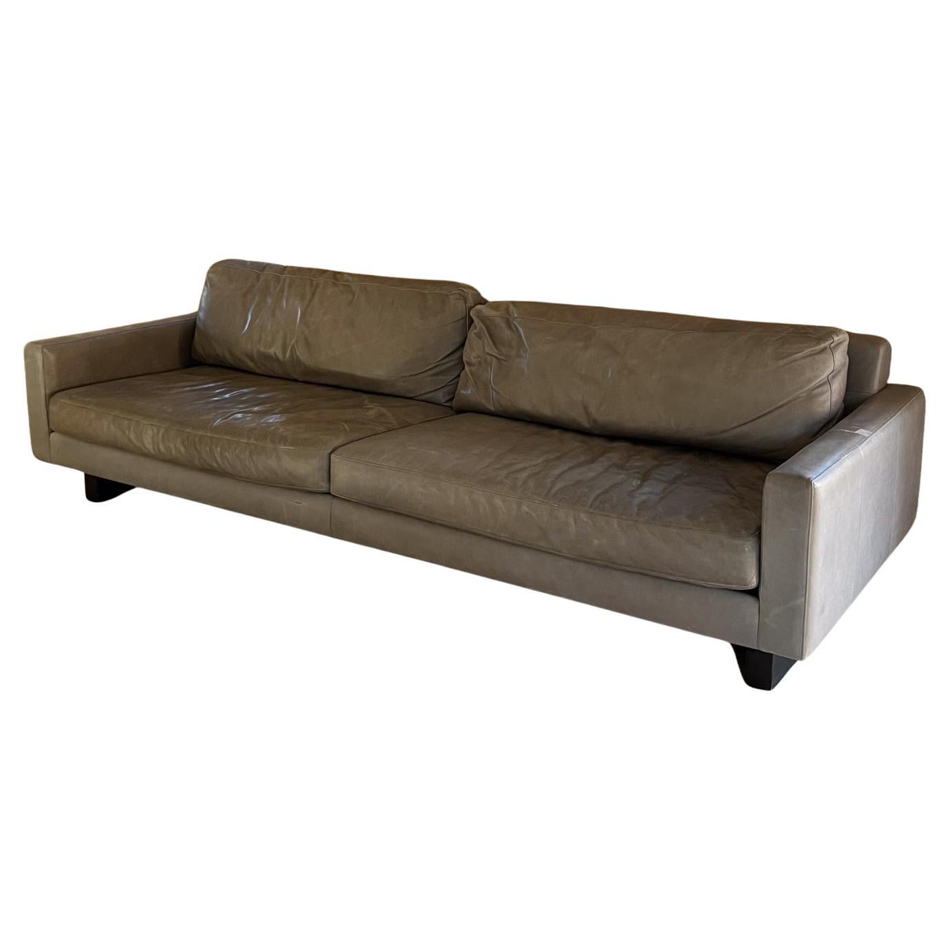 Room and Board anni 2000 Divano in pelle grigio Pierson