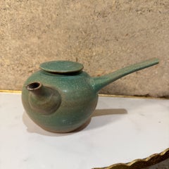 1960 Japanese Old Art Pottery Modern Greene & Greene, teiera moderna in ceramica d'arte