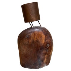 1960er Don Shoemaker Exotisches Holz Bronze Votiv-Kerzenhalter