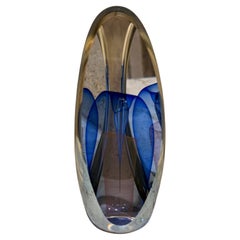Sculpture de panneau d'art en verre veilé des années 1990 Edward Kachurik