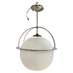 Suspension en verre dépoli des années 1960, style Vico Magistretti, Mid-Century Modern