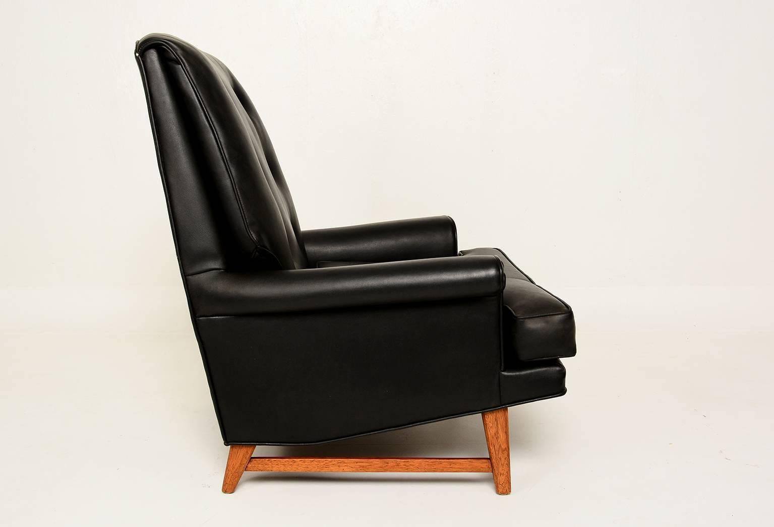 Naugahyde Mid-Century Modern Arm Chair by Heritage