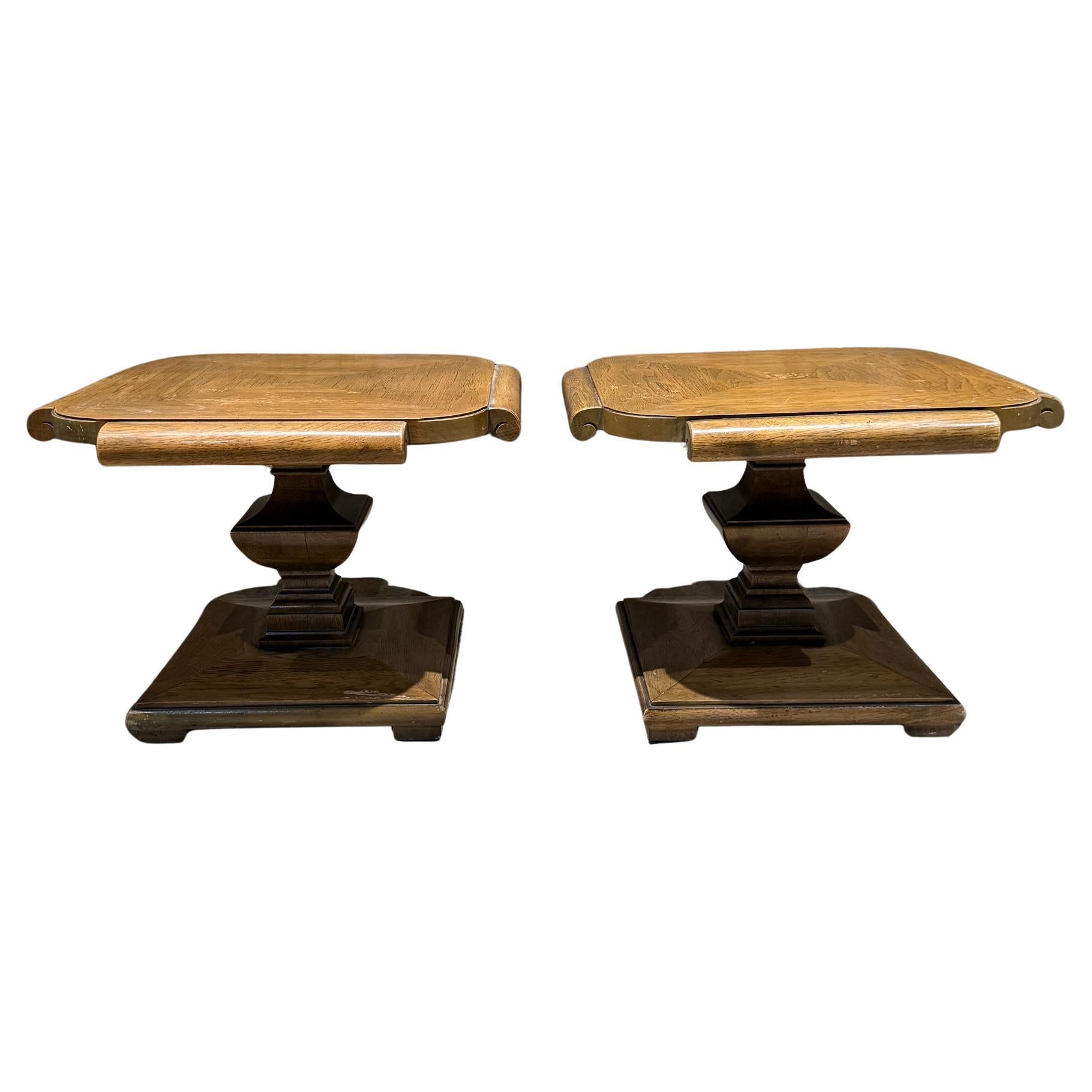 1960s Thomasville of Ca French Empire Side Tables Mid-Century Modern For Sale