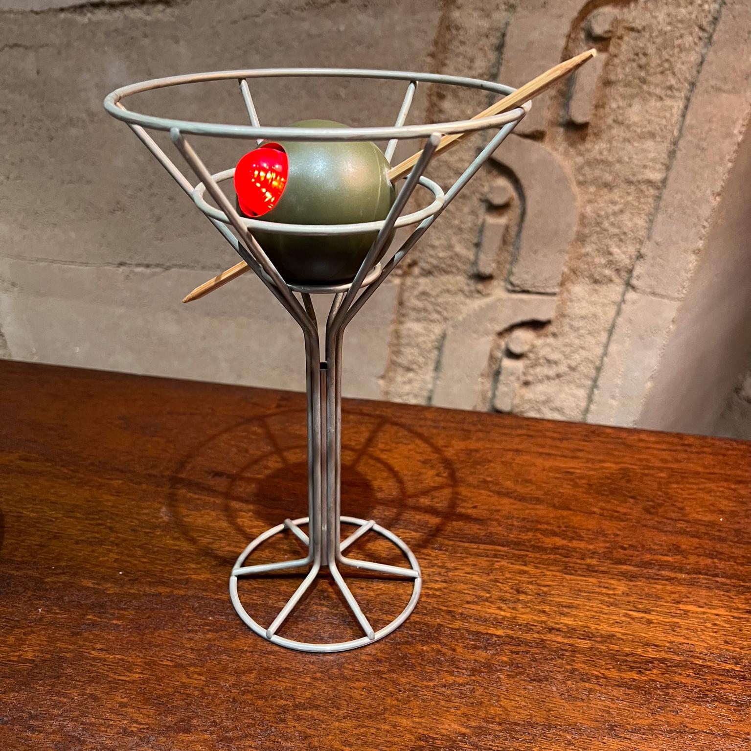 Post-Modern 1993 Martini & Olive Chrome Bar Lamp by David Krys For Sale