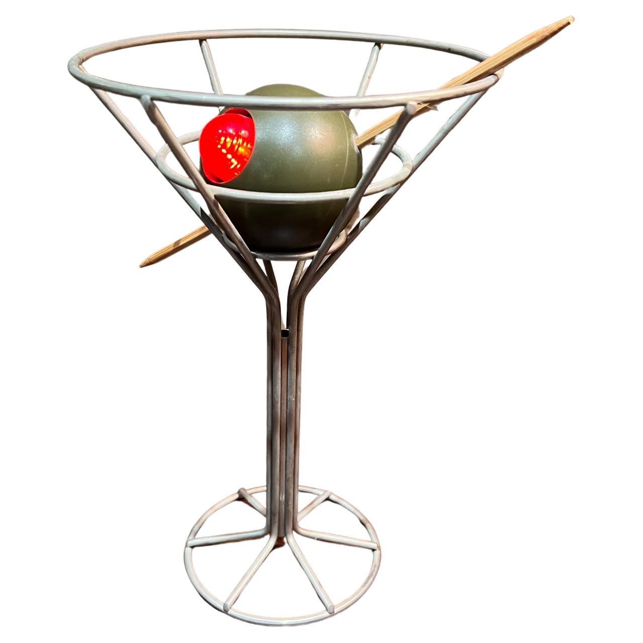 1993 Martini & Olive Chrome Bar Lamp by David Krys