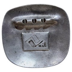 Vintage Vail Ashtray Matte Pewter Wilton Columbia Pa