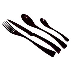 Kaya Premium Cutlery Set Glossy Purple Stainless Steel Service 4