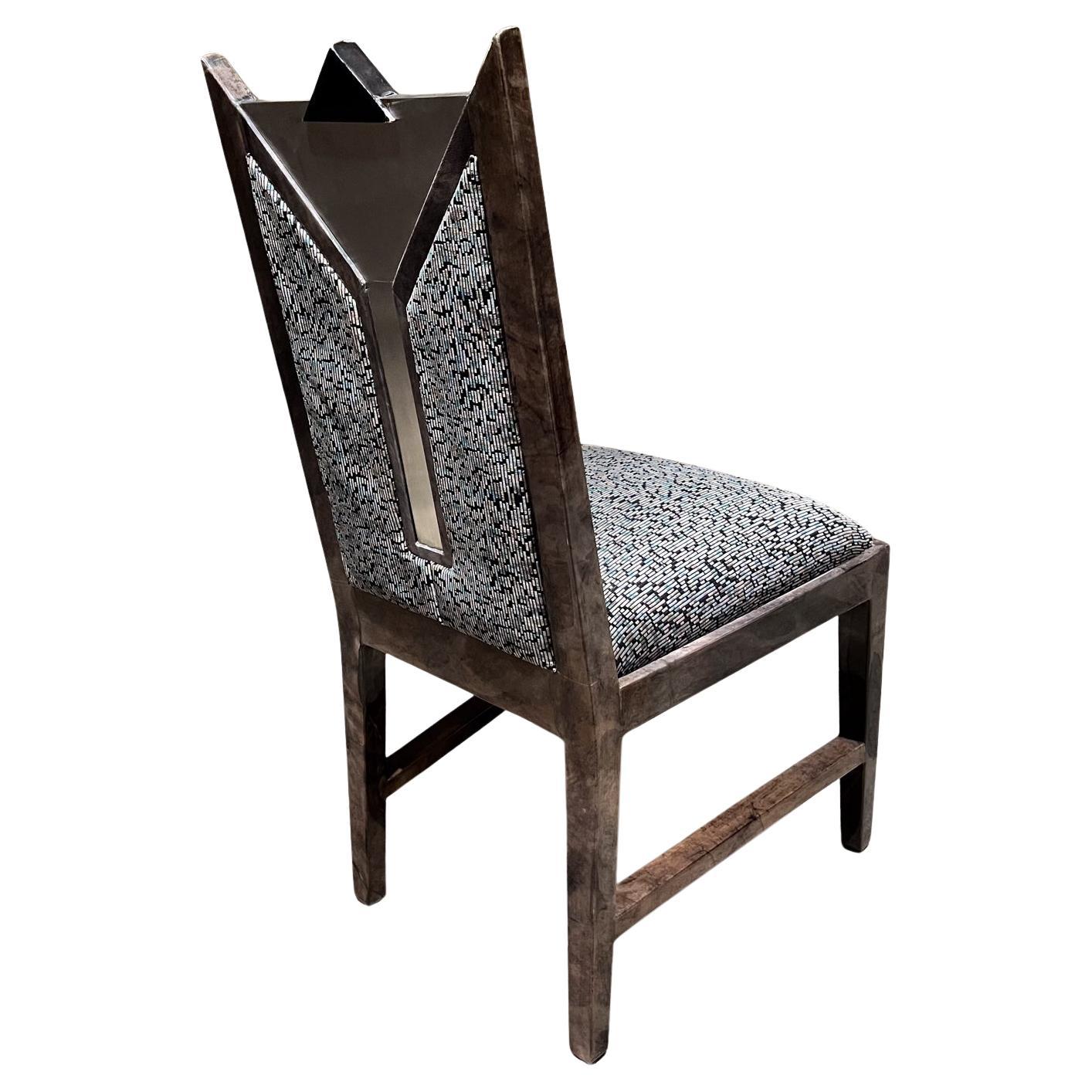 1980s Karl Springer-Taller Maria Teresa Méndez Eight Goatskin Dining Chairs