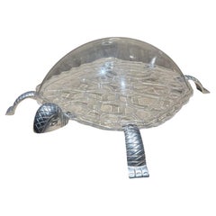1970s Arthur Court Turtle Dome Serving Tray Canopy Lucite Aluminum
