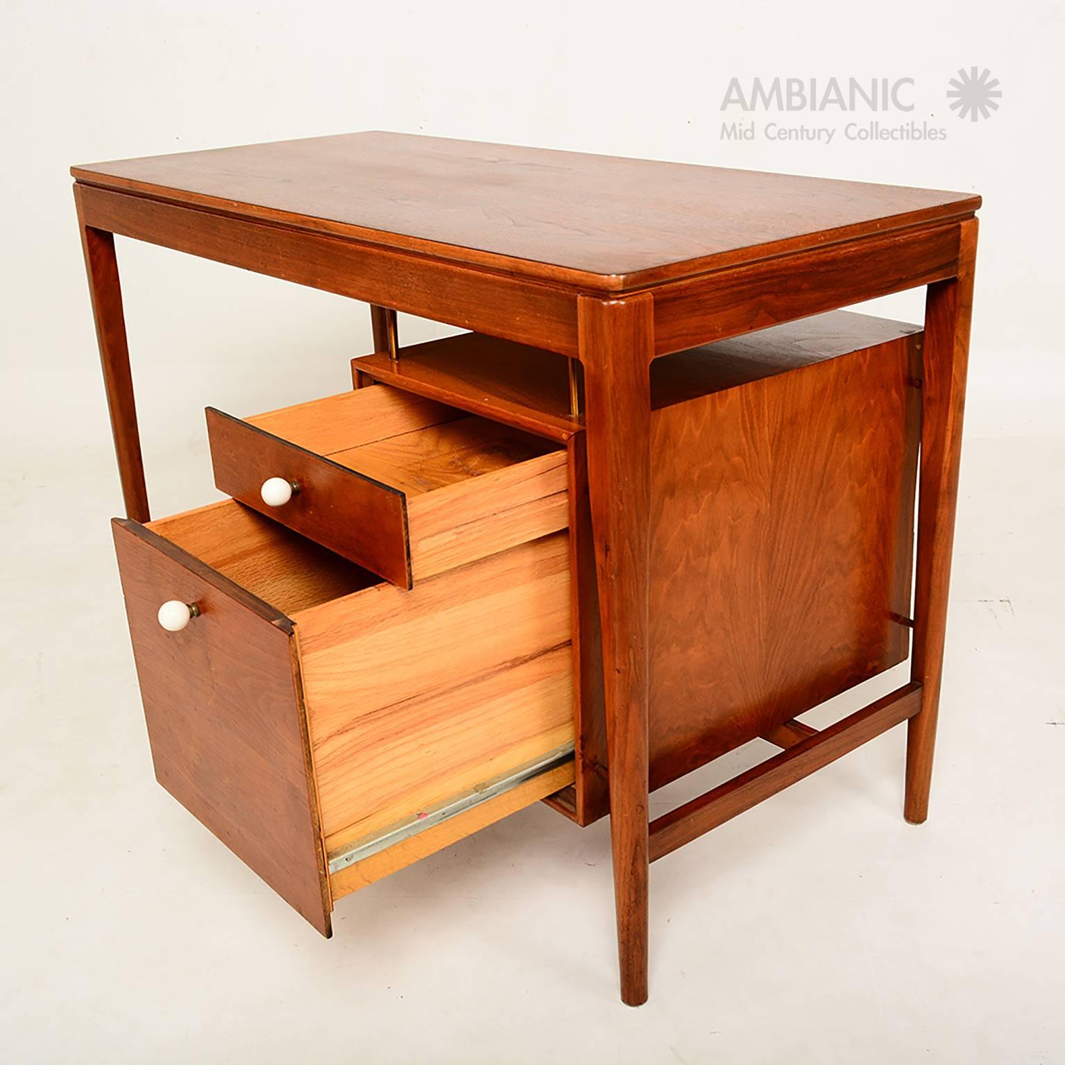 Mid-20th Century Midcentury Walnut Desk by Drexel