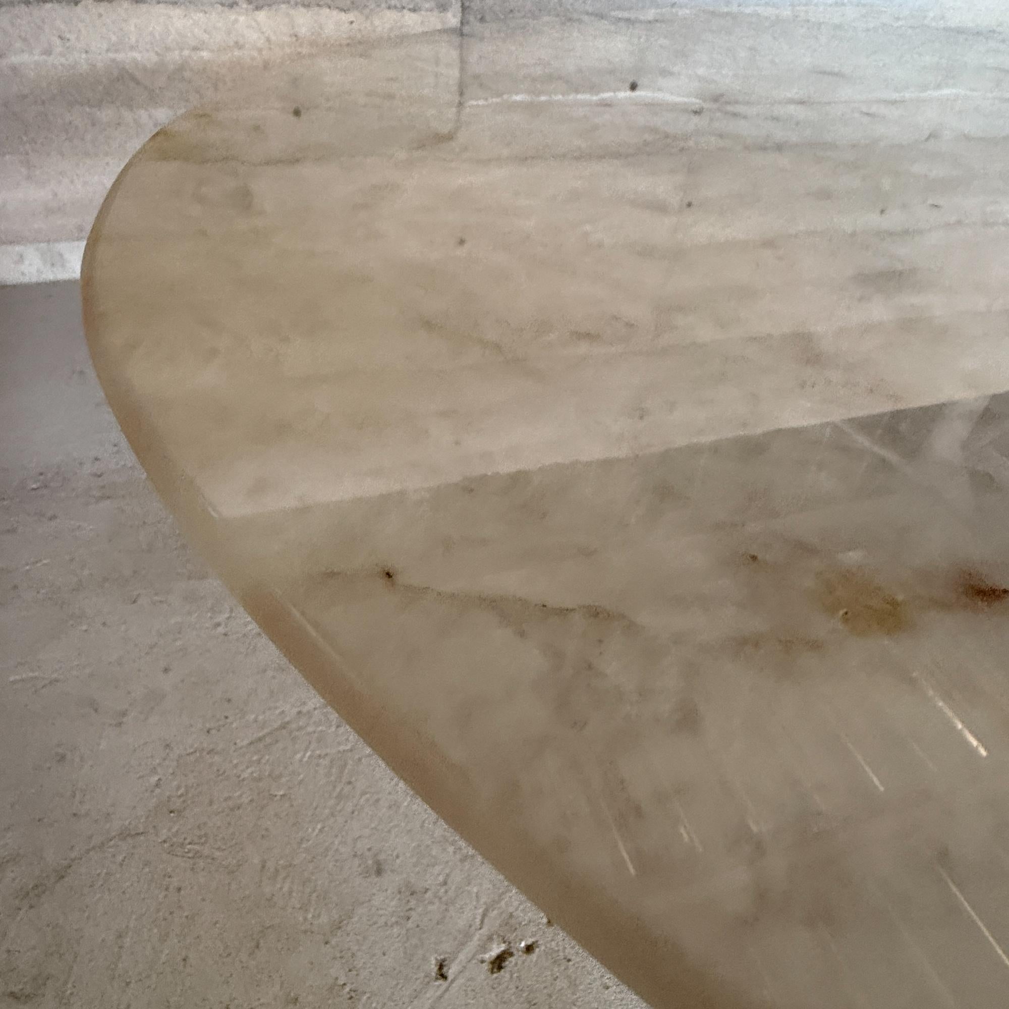 Mid-Century Modern Eero SaarinenKnoll Oval Tulip Pedestal Table Cristallo Quartz For Sale 6