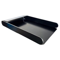 1970s Sleek Chrome Desk Organizer File Tray Style Diego Matthai