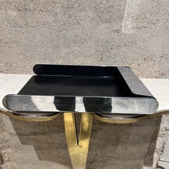 1970s Sleek Chrome Desk Organizer File Tray Style Diego Matthai