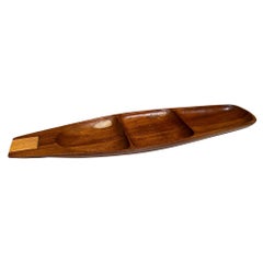 Bandeja de madera seccionada de los años 50 Arthur Umanoff para Raymor