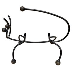 1960s Abstract Animal Iron Wine Bottle Holder