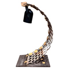 1970s Studio Desk Lamp Perforated Iron Art