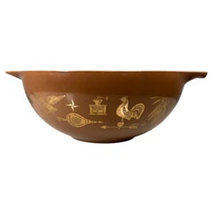 1962 Tazón de mezcla Pyrex Early American Heritage Cenicienta Marrón