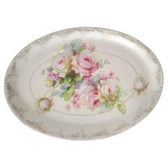 Antique RS Prussia Hand Painted Rose Plate Reinhold Schlegelmilch