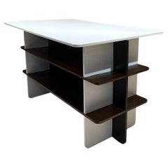 French Inspired Open Display Worktable Shelving Unit by P Romo