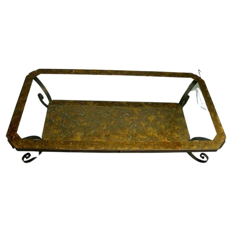 1950s Sculptural Brass and Eglomise Coffee Table Arturo Pani Mexico City