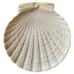 Vintage Midcentury Belleek Fine Irish China Porcelain Shell Serving Plate
