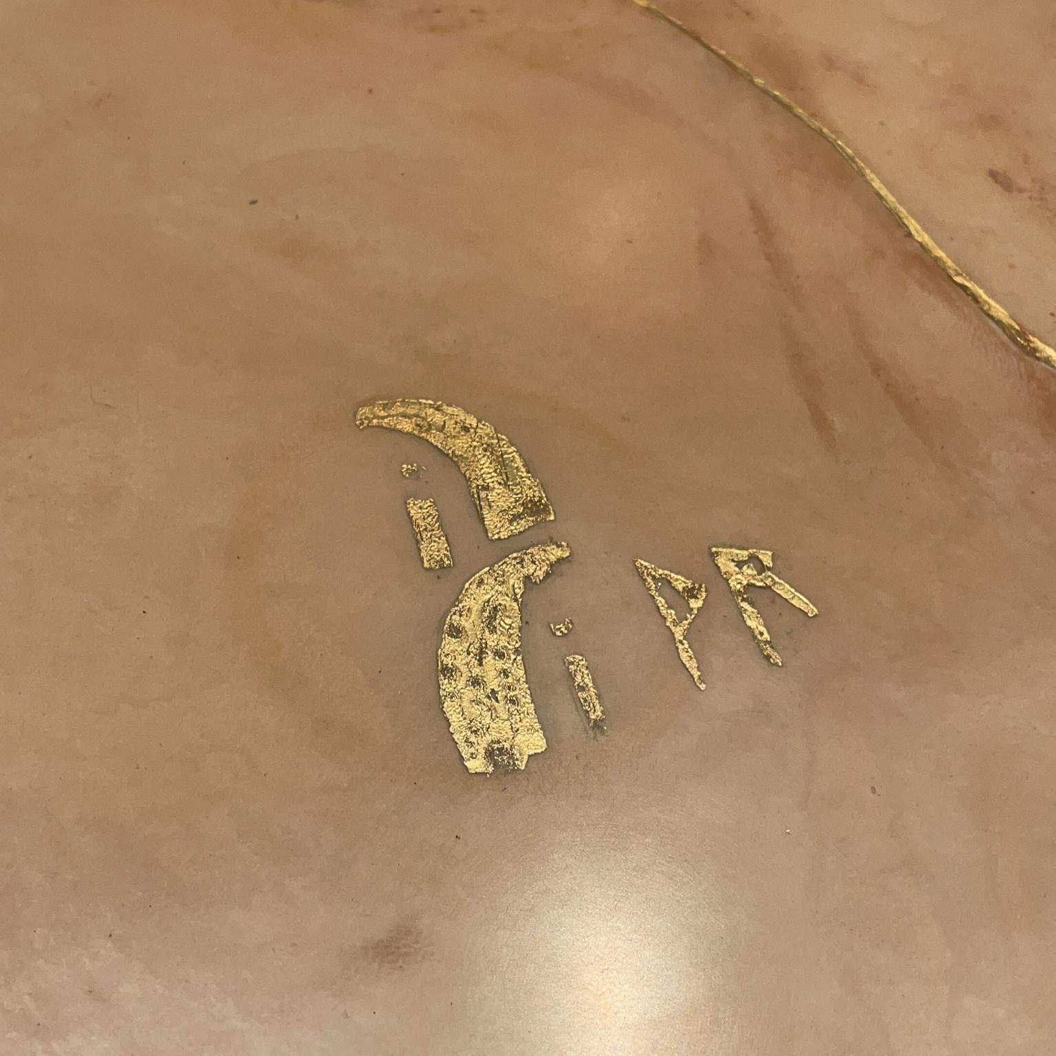 1980 Karl Springer Knife Edge Oval Dining Table Lacquered Goatskin For Sale 1