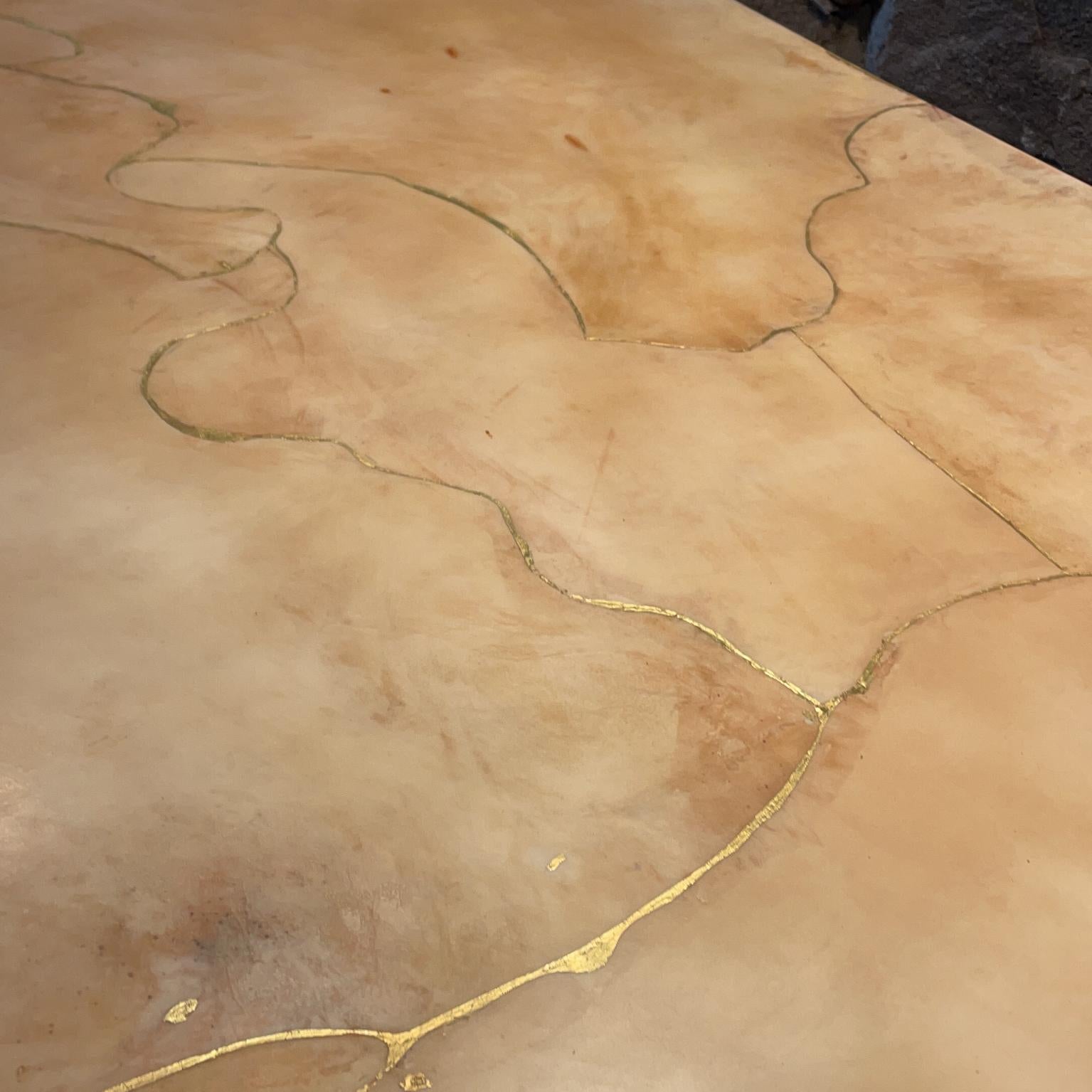 1980 Karl Springer Knife Edge Oval Dining Table Lacquered Goatskin For Sale 2
